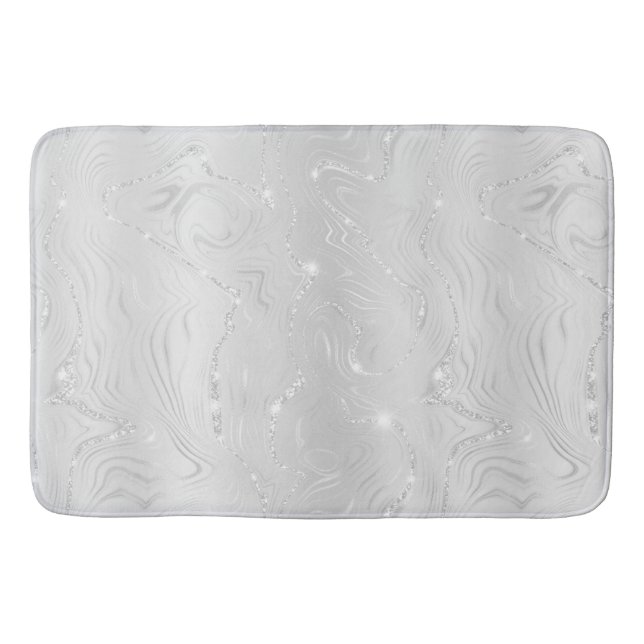 Tapis De Bain Motif de Parties scintillant blanc luxe (Devant)