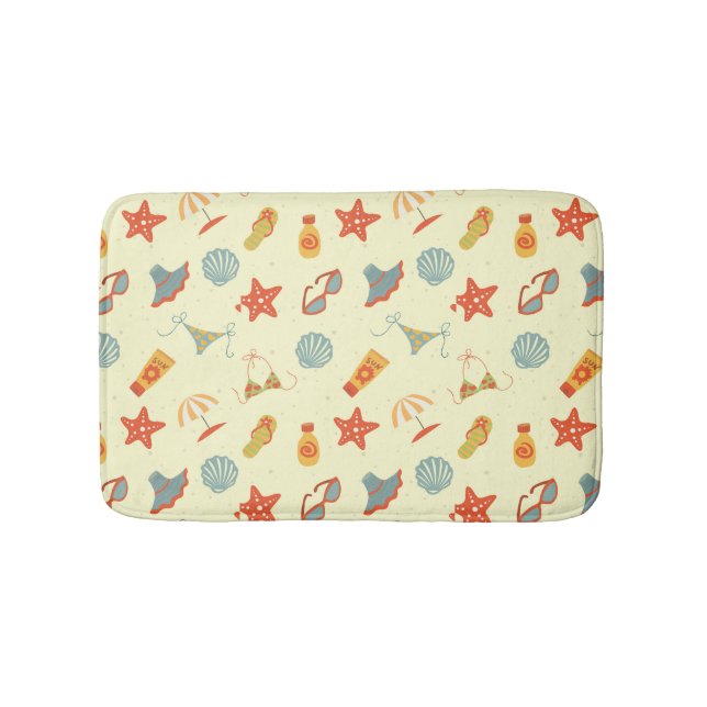 Tapis De Bain Motif de plage d'été (Devant)