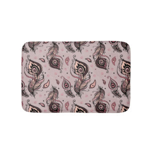 Tapis De Bain Motif de plume de paon