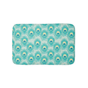 Tapis De Bain motif de plumes de paon