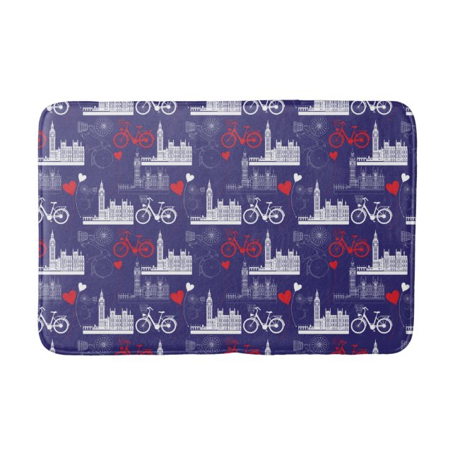 Tapis De Bain Motif de points de repère de Londres (Devant)