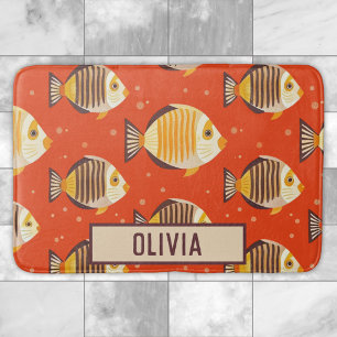Tapis De Bain Motif de poissons tropicaux mignons