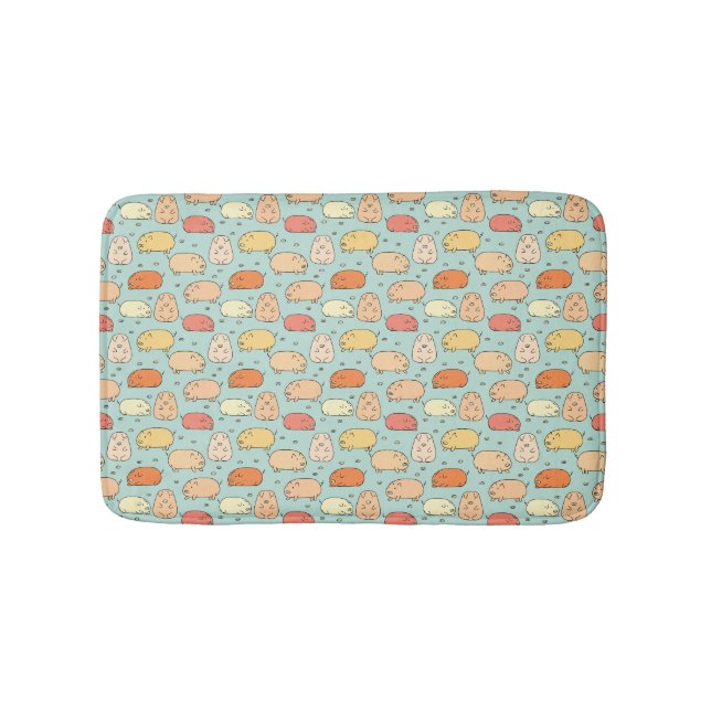 Tapis De Bain Motif de porc à menthe (Devant)