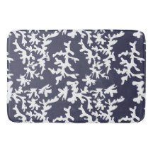 Motif de récif de corail bleu et blanc de la marin