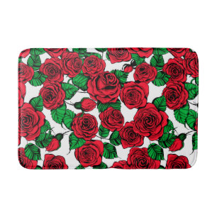 Tapis De Bain Motif de roses rouges