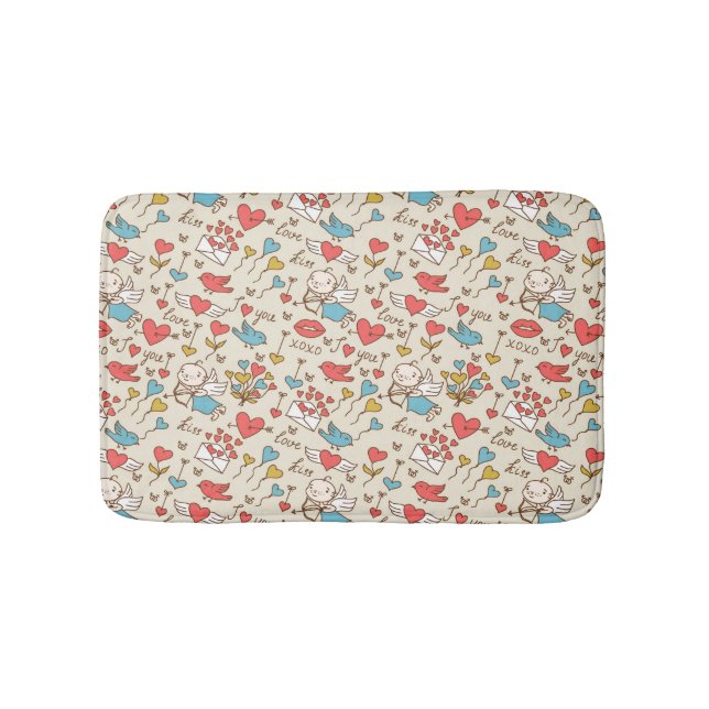 Tapis De Bain Motif de Saint-Valentin avec le cupidon (Devant)
