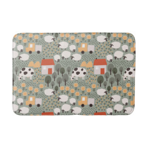 Tapis De Bain Motif de scène de ferme mignonne