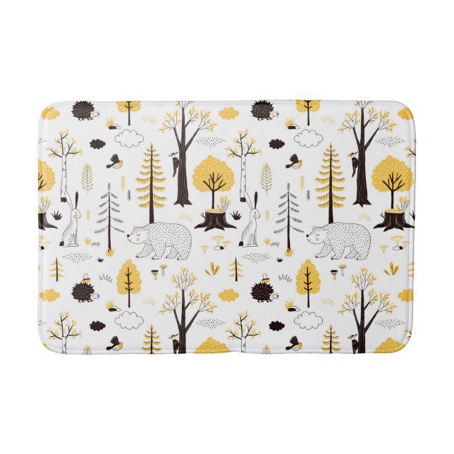 Tapis De Bain Motif de scène de Golden Woods (Devant)