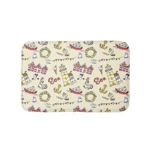 Tapis De Bain Motif de scène de la plage de Cute