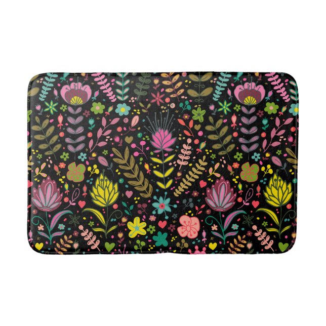 Tapis De Bain Motif de surface Florale - Papier peint Fleurs Des (Devant)