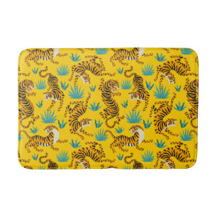 Tapis De Bain Motif de tigre d'or asiatique