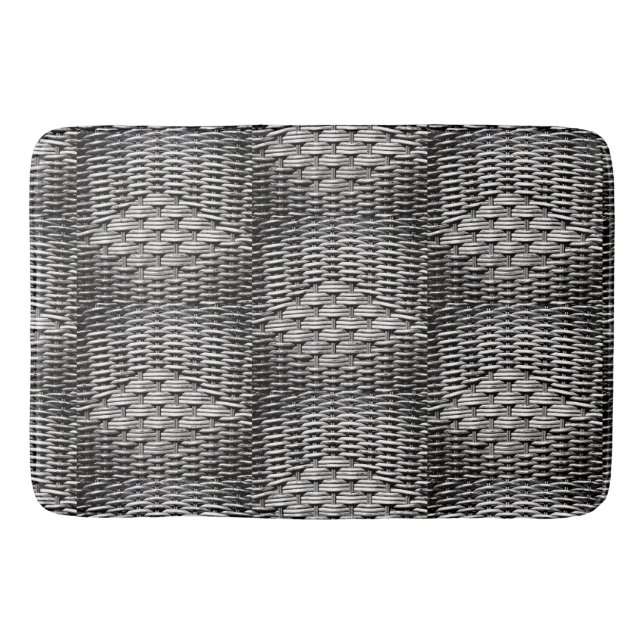 Tapis De Bain Motif de tissage métallique industriel moderne (Devant)