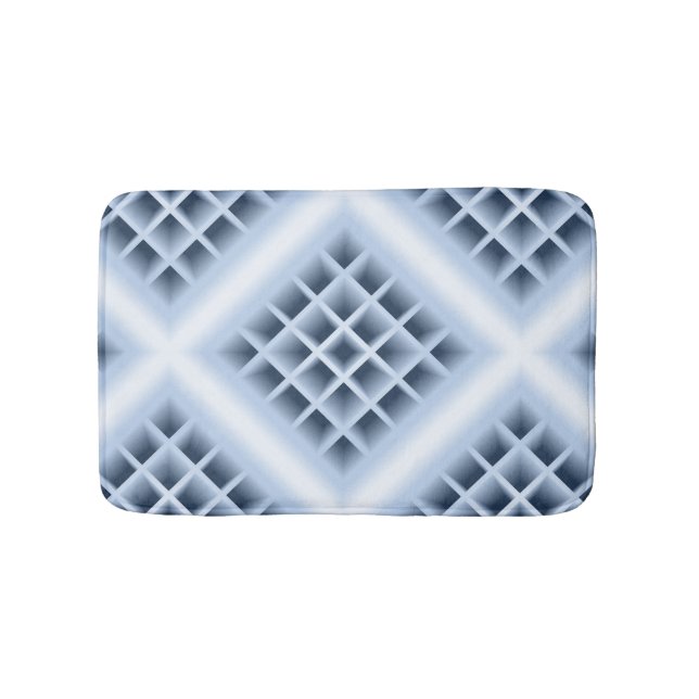 Tapis De Bain Motif de trous carré bleu (Devant)