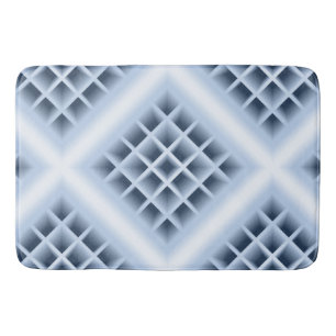 Tapis De Bain Motif de trous carrés bleus