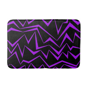 Tapis De Bain motif de zigzag géométrique Abstrait, audacieux et