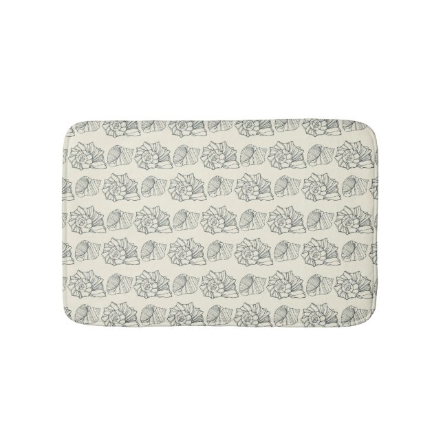 Tapis De Bain Motif décoratif de coquilles (Devant)