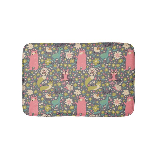 Tapis De Bain Motif des animaux de la forêt (Devant)