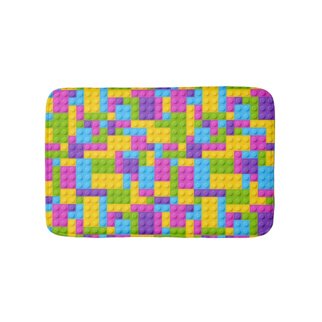 Tapis De Bain Motif des blocs de construction en plastique (Devant)