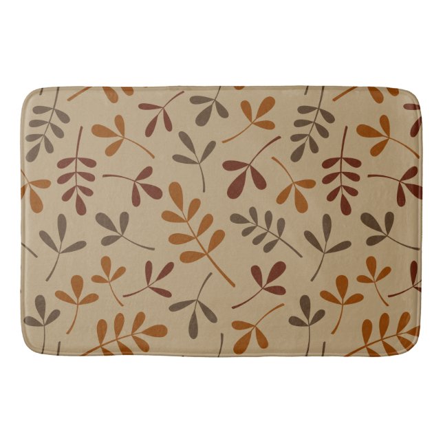 Tapis De Bain Motif des feuilles d'automne assorties (Devant)