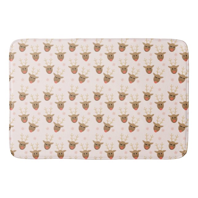 Tapis De Bain Motif des flocons de neige de Noël (Devant)