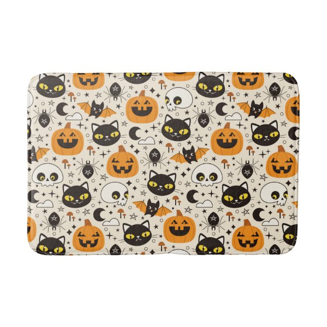 Tapis De Bain Motif d'Halloween rétro (Devant)