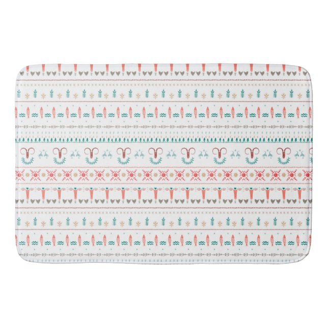 Tapis De Bain Motif d'hiver léger nordique (Devant)