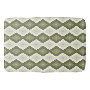 Tapis De Bain Motif diamant vert olive