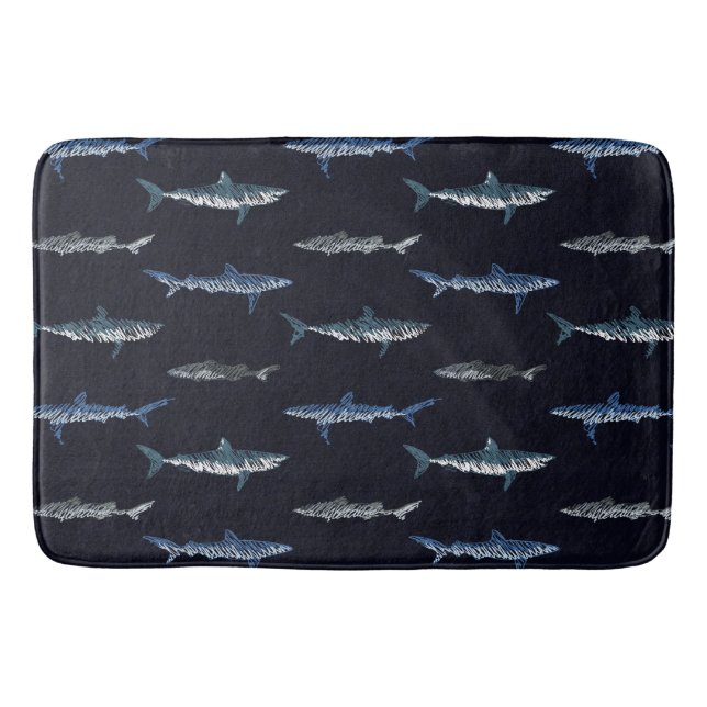 Tapis De Bain Motif d'invasion de requins (Devant)