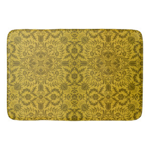 Tapis De Bain Motif doré jaune vigne sans couture de William Mor