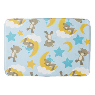 Tapis De Bain Motif D'Ours, Mignonnes Ours, Nounours, Étoiles