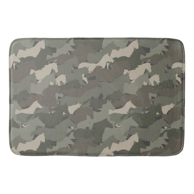 Tapis De Bain Motif du Camouflage des Chevaux sauvages (Devant)