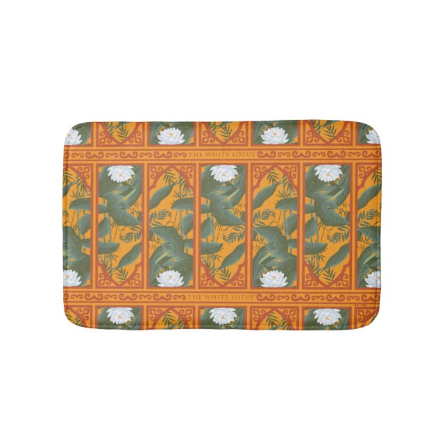 Tapis De Bain Motif du panneau botanique du coucher de soleil -  (Devant)