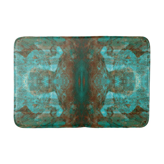 Tapis De Bain Motif du sud-ouest d'abrégé sur brun de Teal de (Devant)