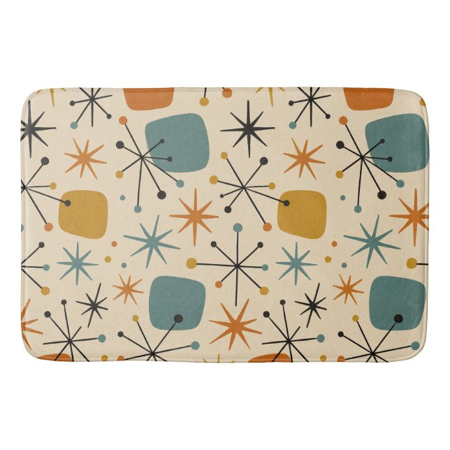 Tapis De Bain Motif en étoileburst Modernité du milieu du siècle (Devant)