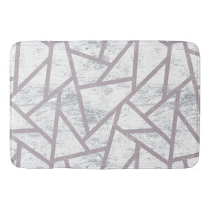 Tapis De Bain Motif en mosaïque gris pâle