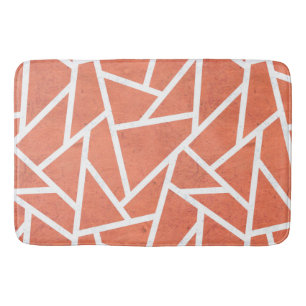 Tapis De Bain Motif en mosaïque orange mandarin