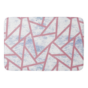 Tapis De Bain Motif en mosaïque rose et bleu