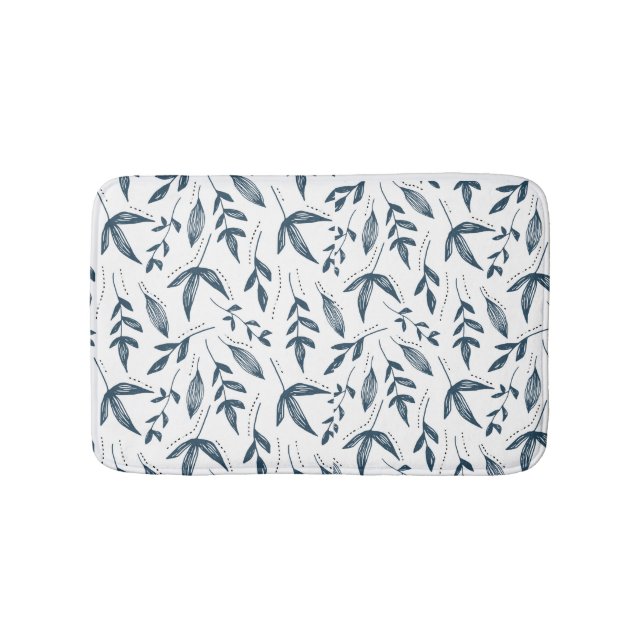 Tapis De Bain motif feuille gris (Devant)