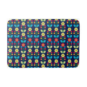 Tapis De Bain Motif floral coloré