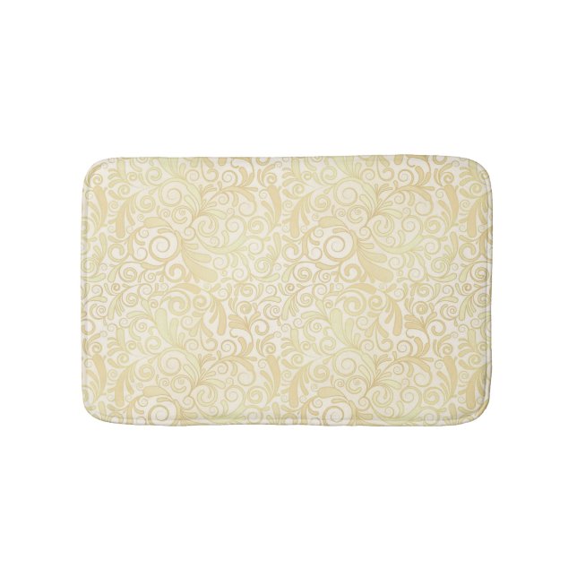 Tapis De Bain Motif floral de feuille d'or (Devant)