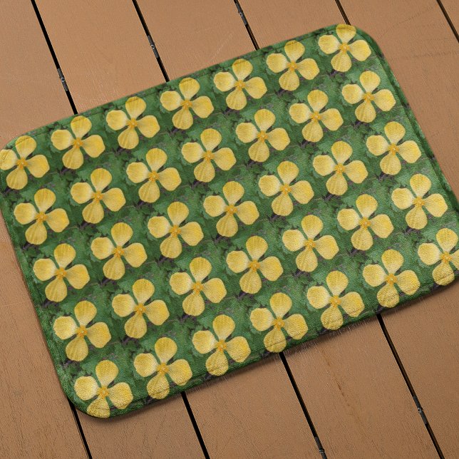 Tapis De Bain Motif floral du pavot célandin jaune (In Situ)