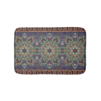 Tapis De Bain Motif floral ethnique abstrait coloré de mandala