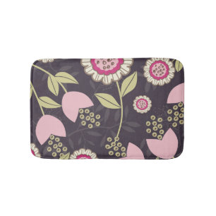 Tapis De Bain Motif floral moderne Big rose