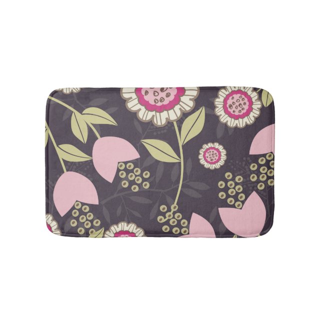Tapis De Bain Motif floral moderne Big rose (Devant)