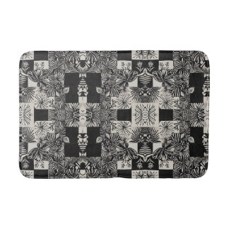 Tapis De Bain Motif floral monochrome tropical audacieux