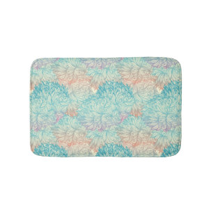 Tapis De Bain Motif floral multicolore de griffonnage