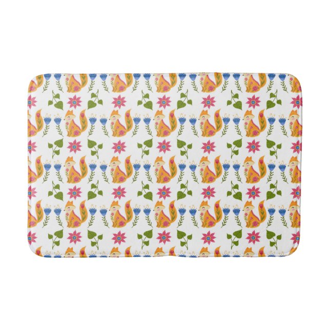 Tapis De Bain Motif floral rusé assez en pastel (Devant)