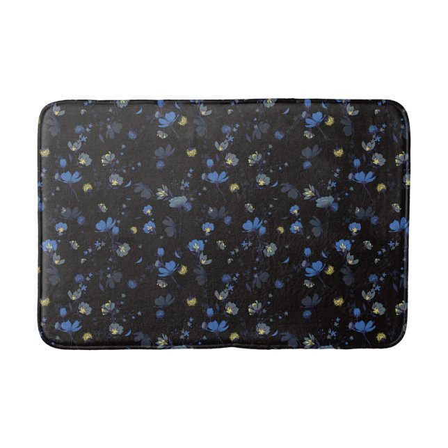 Tapis De Bain Motif floral soufflé par vent (Devant)