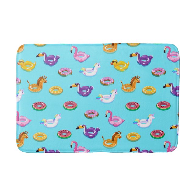 Tapis De Bain Motif flottant de la piscine d'été (Devant)