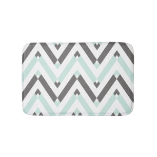 Tapis De Bain Motif géométrique contemporain Chevron Stripes